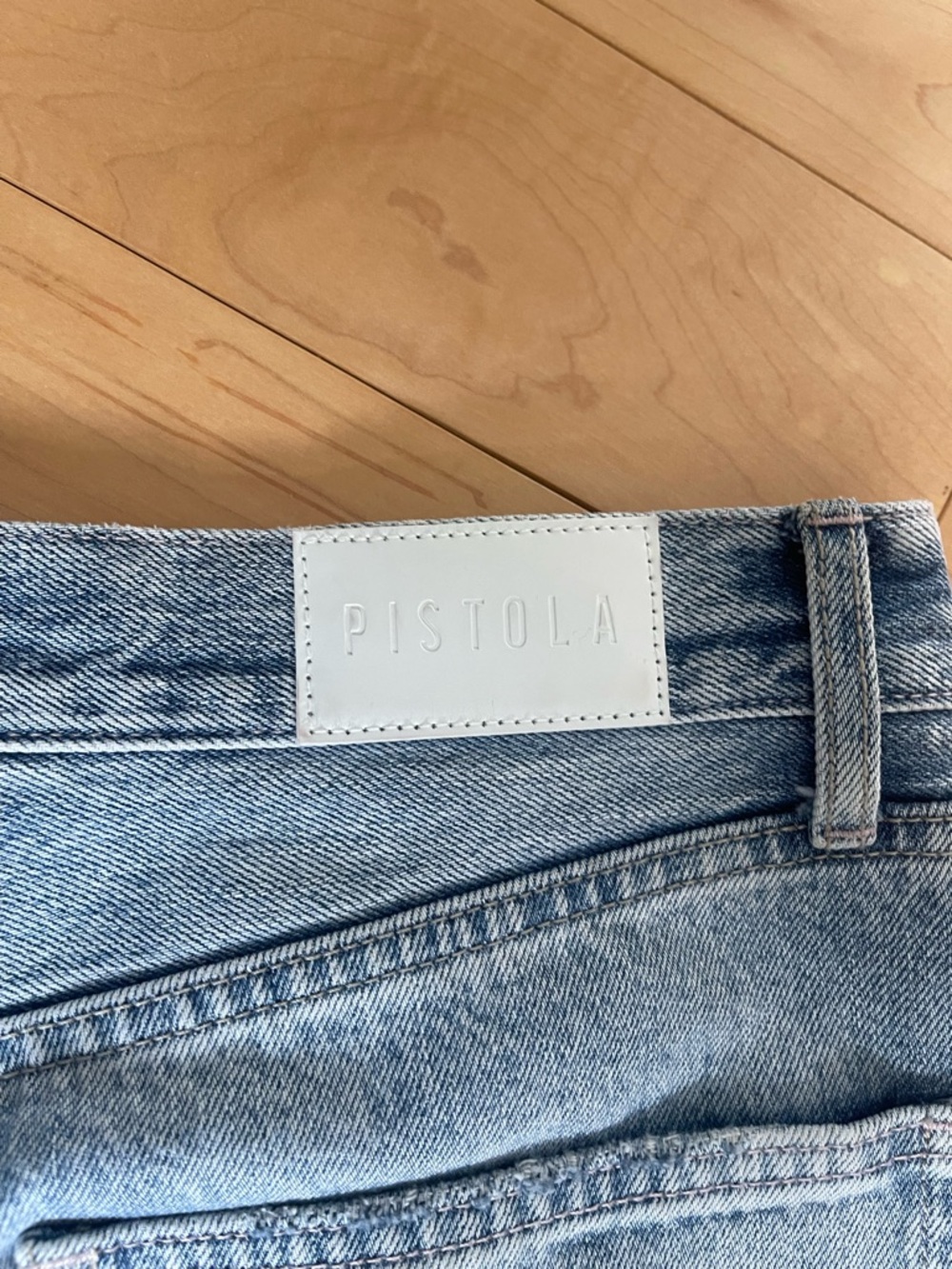 Pistola Light Blue Wide Leg Cropped Jeans - Picture 6 of 7